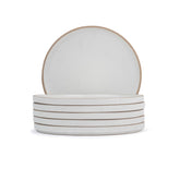 Ceramic Dinner Plates Set Of 6 Pieces, Off White | Ceramic Plates Set With Matte Finish - Premium Stoneware | Dinner Plates Ceramic - Japandi Dinner Plates